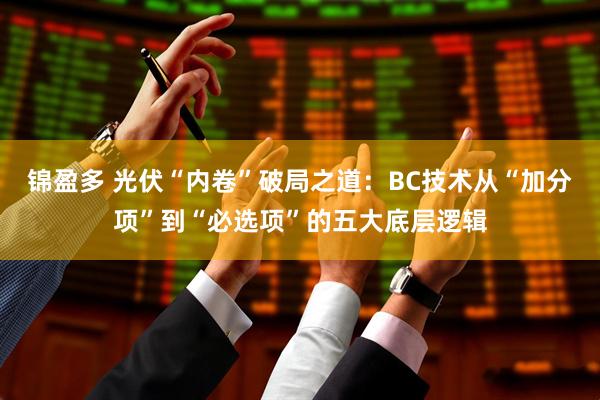 锦盈多 光伏“内卷”破局之道：BC技术从“加分项”到“必选项”的五大底层逻辑